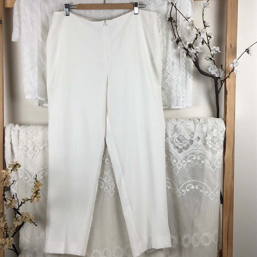 Joseph Ribkoff Ivory White Trouser Pants